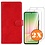 Ntech Hoesje geschikt voor Samsung Galaxy A56 5G hoesje Rood pasjeshouder telefoon hoes - Met screenprotector tempered glass voor Galaxy A56 5G - 2x