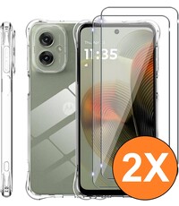 Ntech Hoesje Geschikt voor Motorola G55 transparant Anti Shock silicone hoesje