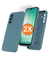 Ntech Hoesje geschikt voor Samsung Galaxy A26 Hoesje siliconen Pine Groen