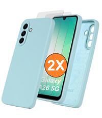 Ntech Hoesje geschikt voor Samsung Galaxy A26 Hoesje siliconen Mint Groen