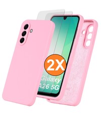 Ntech Hoesje geschikt voor Samsung Galaxy A26 Hoesje siliconen Licht Roze