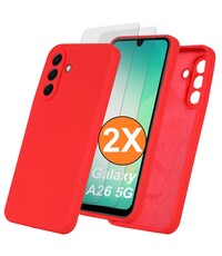 Ntech Hoesje geschikt voor Samsung Galaxy A26 Hoesje siliconen Rood