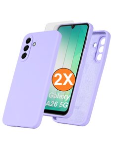 Ntech Hoesje geschikt voor Samsung Galaxy A26 Hoesje siliconen Lila