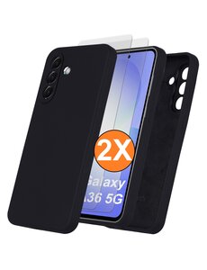 Ntech Hoesje geschikt voor Samsung Galaxy A36 Hoesje siliconen Zwart
