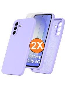 Ntech Hoesje geschikt voor Samsung Galaxy A36 Hoesje siliconen Lila