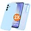 Ntech Hoesje geschikt voor Samsung Galaxy A36 Hoesje siliconen  Licht  Blauw zacht siliconen hoesje TPU - met Samsung A36 Screenprotector - 2 stuks