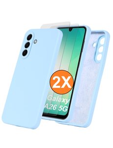 Ntech Hoesje geschikt voor Samsung Galaxy A26 Hoesje siliconen Licht Blauw