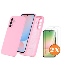 Ntech Hoesje geschikt voor Samsung Galaxy A56 Hoesje siliconen Licht Roze