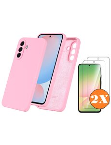 Ntech Hoesje geschikt voor Samsung Galaxy A56 Hoesje siliconen Licht Roze