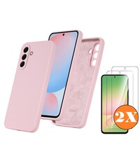 Ntech Hoesje geschikt voor Samsung Galaxy A56 Hoesje siliconen Pink Sand