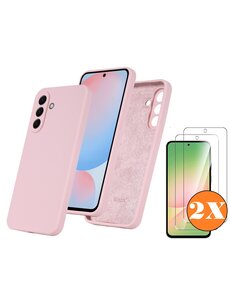 Ntech Hoesje geschikt voor Samsung Galaxy A56 Hoesje siliconen Pink Sand