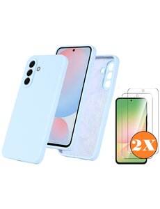 Ntech Hoesje geschikt voor Samsung Galaxy A56 Hoesje siliconen Licht Blauw