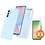 Ntech Hoesje geschikt voor Samsung Galaxy A56 Hoesje siliconen Licht Blauw siliconen hoesje TPU - met Samsung A56 Screenprotector - 2 stuks