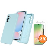 Ntech Hoesje geschikt voor Samsung Galaxy A56 Hoesje siliconen Mint Groen