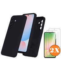 Ntech Hoesje geschikt voor Samsung Galaxy A56 Hoesje siliconen Zwart