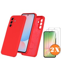 Ntech Hoesje geschikt voor Samsung Galaxy A56 Hoesje siliconen Rood