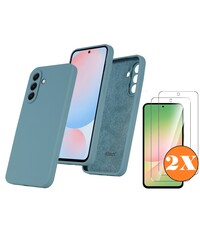 Ntech Hoesje geschikt voor Samsung Galaxy A56 Hoesje siliconen Pine Groen