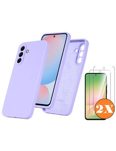 Ntech Hoesje geschikt voor Samsung Galaxy A56 Hoesje siliconen Lila