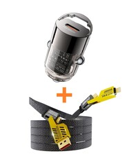 Ntech Autolader 45W - autolader usb c - Met  4 in 1 oplaadkabel 65W