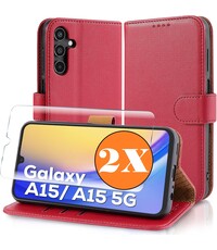 Ntech Hoesje geschikt voor Samsung Galaxy A15 5G hoesje Rood