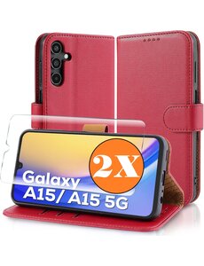 Ntech Hoesje geschikt voor Samsung Galaxy A15 5G hoesje Rood
