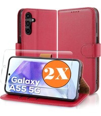 Ntech Hoesje geschikt voor Samsung Galaxy A55 5G hoesje Rood