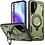 Ntech Magsafe Hoesje Geschikt voor Samsung Galaxy A56 / Galaxy A36 Hoesje Olijfgroen - Armor Hoesje met Met Draaibare Ring Houder