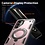 Ntech Magsafe Hoesje Geschikt voor Samsung Galaxy A56 / Galaxy A36 Hoesje Rose Goud - Armor Hoesje met Met Draaibare Ring Houder