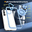Ntech Magsafe Hoesje Geschikt voor Samsung Galaxy S23 FE hoesje Blauw Transparant - Met kickstand Draaibare Ring Houder