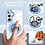 Ntech Magsafe Hoesje Geschikt voor Samsung Galaxy S23 FE hoesje Blauw Transparant - Met kickstand Draaibare Ring Houder