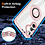 Ntech Magsafe Hoesje Geschikt voor Samsung Galaxy S23 FE hoesje Rose Goud Transparant - Met kickstand Draaibare Ring Houder
