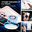 Ntech Magsafe Hoesje Geschikt voor Samsung Galaxy S23 FE hoesje Rose Goud Transparant - Met kickstand Draaibare Ring Houder