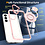 Ntech Magsafe Hoesje Geschikt voor Samsung Galaxy S23 FE hoesje Rose Goud Transparant - Met kickstand Draaibare Ring Houder