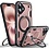 Ntech Magsafe Hoesje Geschikt voor iPhone 16 Hoesje Rose Goud - Armor Hoesje met Met Draaibare Ring Houder