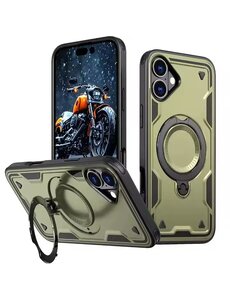 Ntech Magsafe Hoesje Geschikt voor iPhone 16 Plus Hoesje Olijfgroen