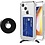Ntech Hoesje met koord en pashouder Geschikt voor iPhone 16 Pro Max Hoesje - transparant siliconen shockproof backcover case