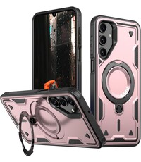 Ntech Magsafe Hoesje Geschikt voor Samsung Galaxy A26 Hoesje Rose Goud
