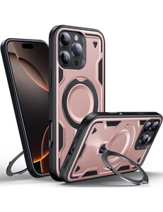 Ntech Magsafe Hoesje Geschikt voor iPhone 16 Pro Hoesje Rose Goud