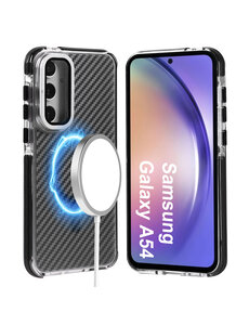 Ntech Magsafe Hoesje Geschikt voor Samsung A54 hoesje Zwart