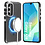 Ntech Magsafe Hoesje Geschikt voor Samsung A16 hoesje Zwart Heavy Duty Carbon Case met Versterkte Zijkanten, MagSafe en Camera Kickstand