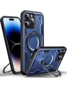 Ntech Magsafe Hoesje Geschikt voor iPhone 13 / 14 Hoesje Navy