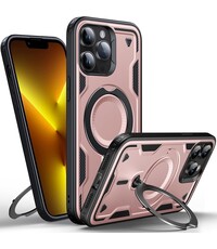 Ntech Magsafe Hoesje Geschikt voor iPhone 13 Pro Max Hoesje Rose Goud