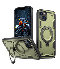 Ntech Magsafe Hoesje Geschikt voor iPhone 13 Pro Max Hoesje Olijfgroen