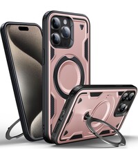 Ntech Magsafe Hoesje Geschikt voor iPhone 15 Pro Max Hoesje Rose Goud