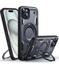 Ntech Magsafe Hoesje Geschikt voor iPhone 15 Plus / 14 Plus Hoesje Zwart