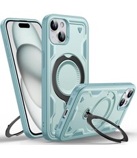 Ntech Magsafe Hoesje Geschikt voor iPhone 15 Plus / 14 Plus Hoesje Lake Blauw