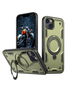 Ntech Magsafe Hoesje Geschikt voor iPhone 13 Pro Hoesje Olijfgroen