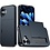 Ntech Hoesje Geschikt voor iPhone 16 Plus Hoesje Navy - shockproof Backcover met pasjeshouder - Ruimte voor 2 pasjes