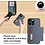 Ntech Hoesje Geschikt voor iPhone 16 Pro Hoesje Navy - shockproof Backcover met pasjeshouder - Ruimte voor 2 pasjes
