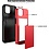 Ntech Hoesje Geschikt voor iPhone 13 Hoesje Rood - shockproof Backcover met pasjeshouder - Ruimte voor 2 pasjes